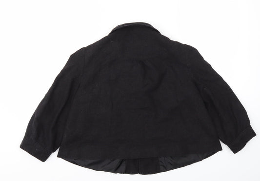 TU Womens Black Jacket Coat Size 14