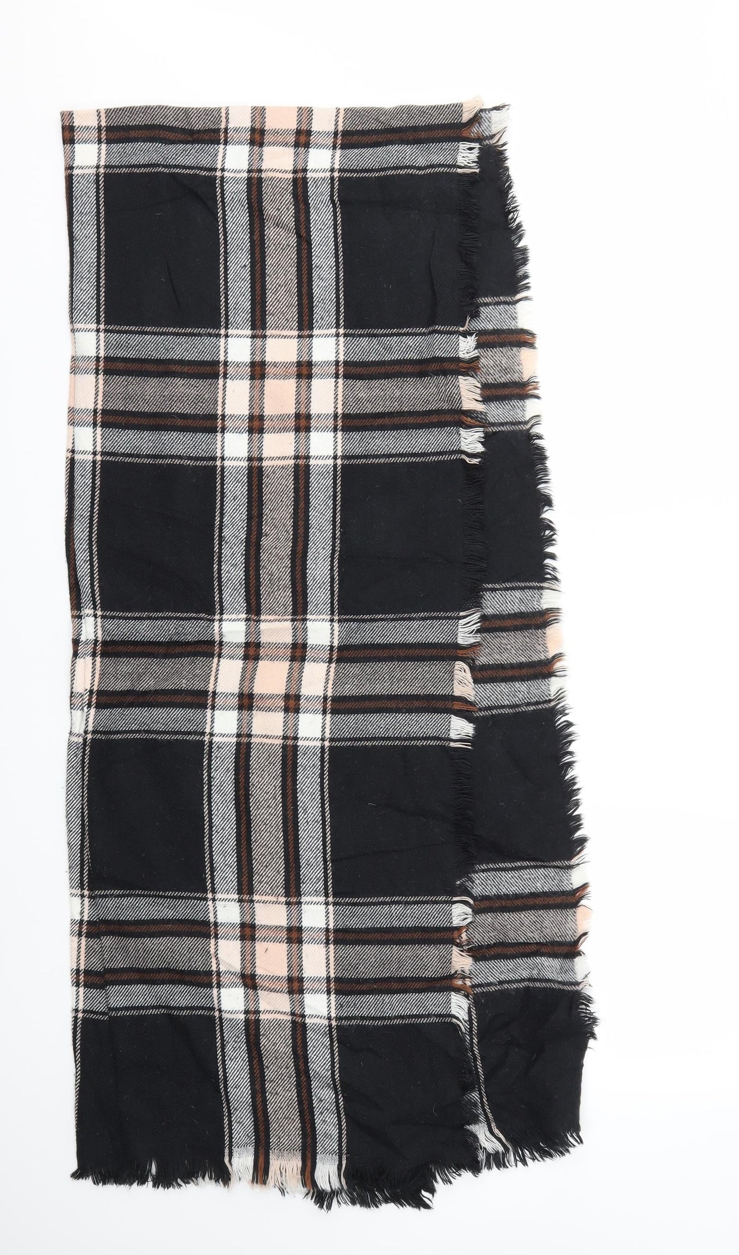 Preworn Womens Black Check Scarf