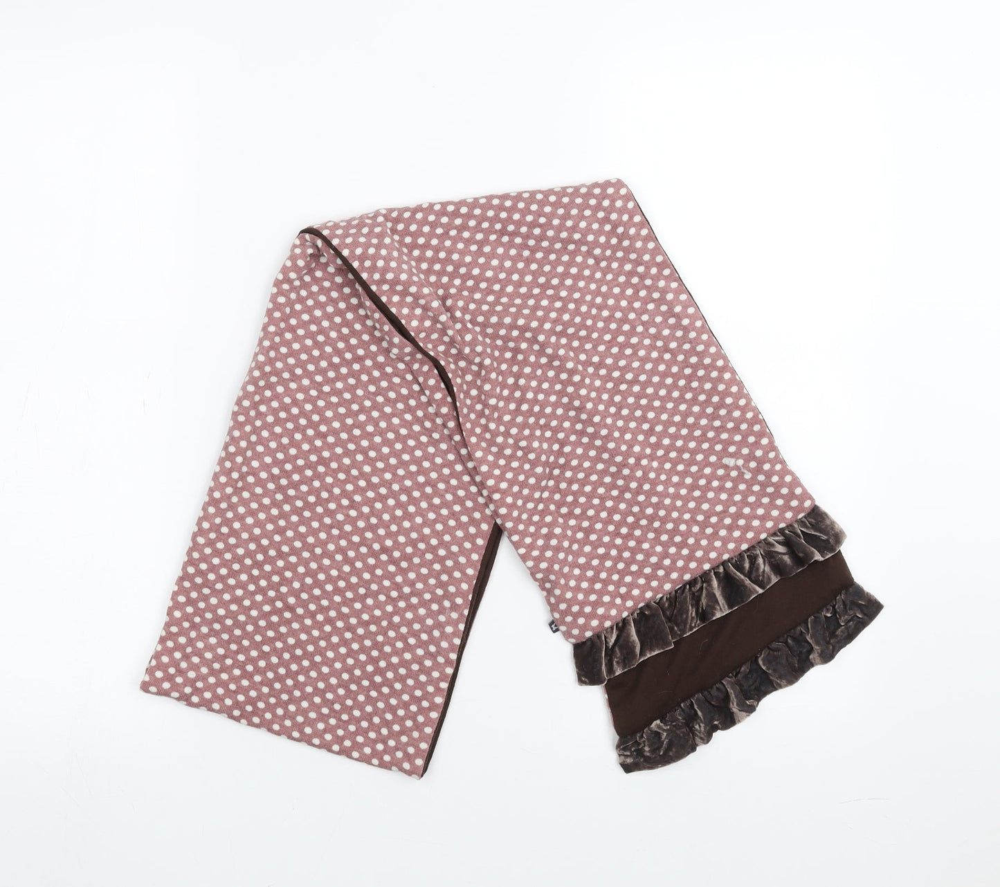 Preworn Womens Pink Polka Dot Scarf
