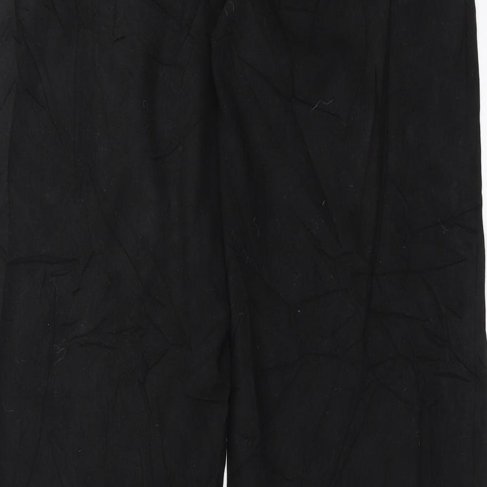Womens UK Size 10 NEXT Regular Fit Black Trousers