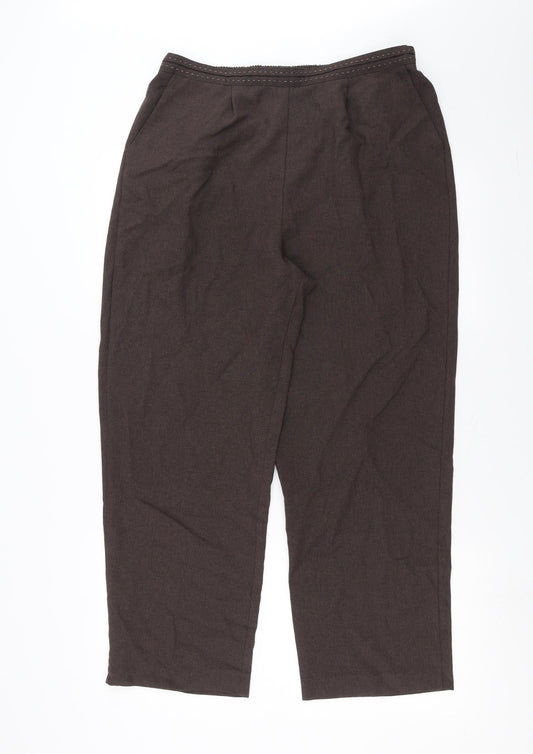 Womens UK Size 16 BM collection Regular Fit Brown Trousers