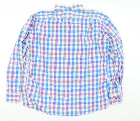 Seidensticker Mens Multicoloured Check Button-Up Size M