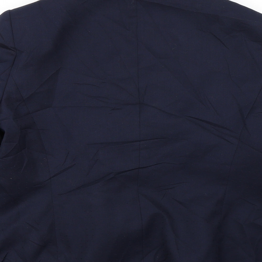 Panet Womens Blue Spotted Jacket Suit Jacket Size 16