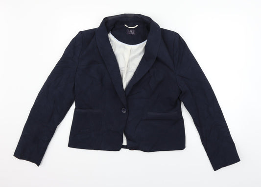 Womens UK Size 14 Marks and Spencer Regular Blue Blazer