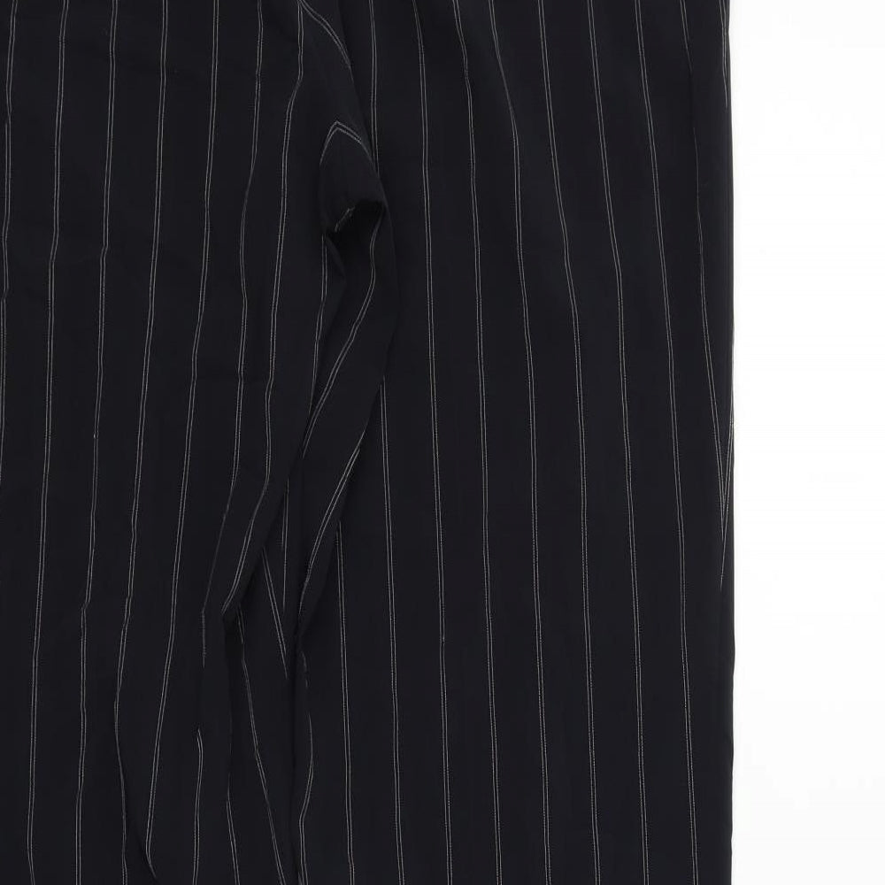 Gerry Weber Womens Black Striped Trousers Size 16 L31 in