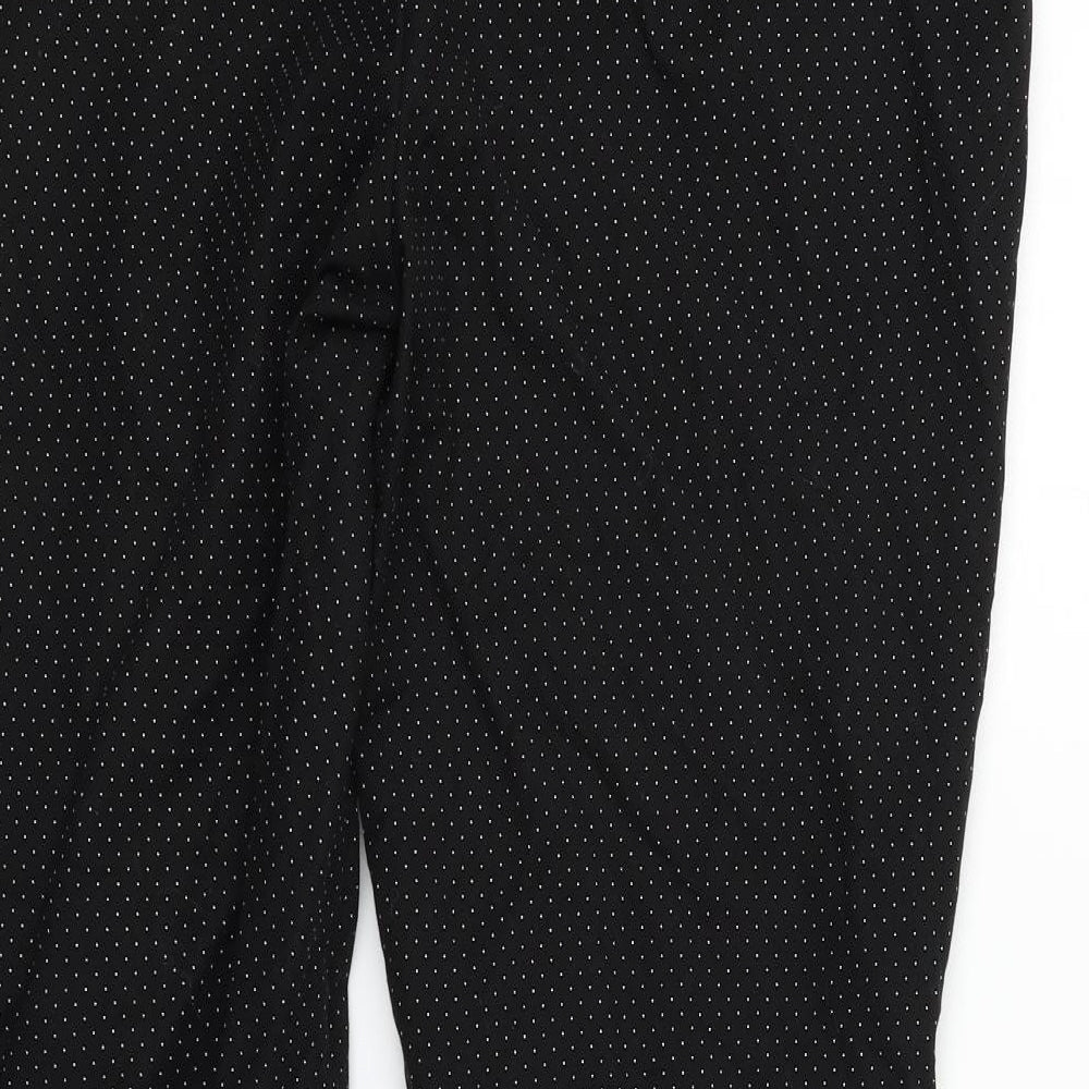 Daina Womens Black Polka Dot Trousers Size 14 L26 in