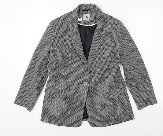 Tu Womens Grey Jacket Blazer Size 14