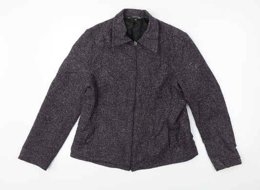 Marks and Spencer Womens Purple Jacket Coat Size 14