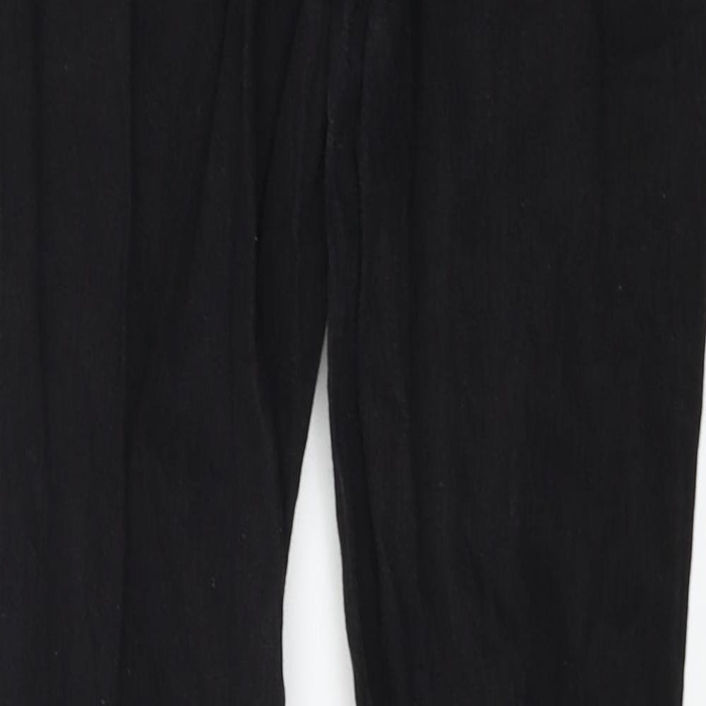 Brand and care label for denim co women’s black trousers, size UK 10, 26-inch leg