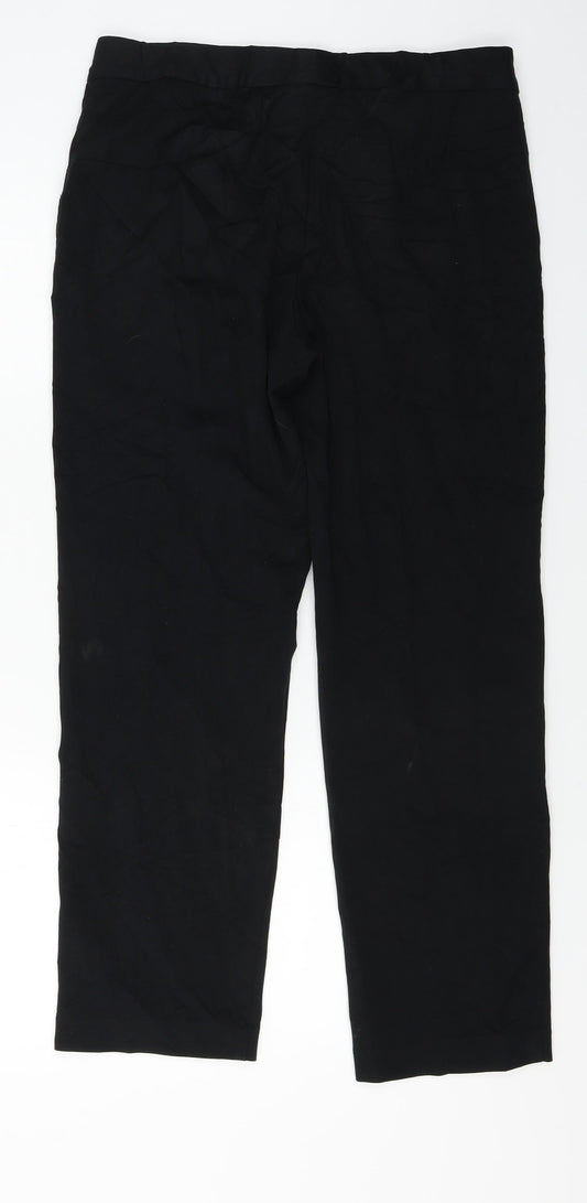 Womens UK Size 12 Marks and Spencer Regular Fit Black Trousers