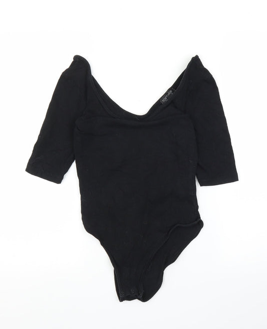 Topshop Womens Black Leotard One-Piece Size 12