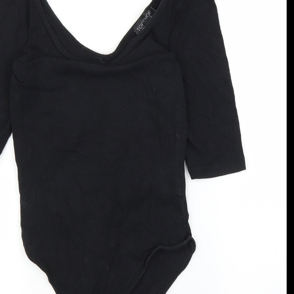 Topshop Womens Black Leotard One-Piece Size 12