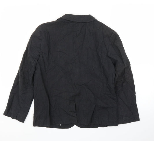 Gap Womens Grey Striped  Jacket Blazer Size 12