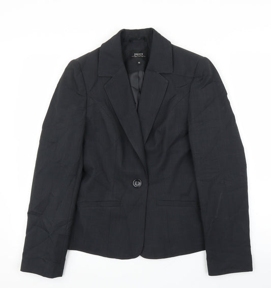Womens UK Size 10 Papaya Regular Grey Blazer