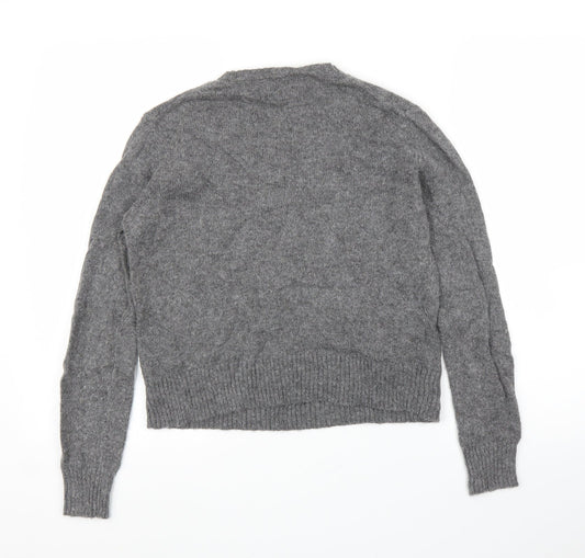 Womens UK Size S Mango Grey Pullover Jumper