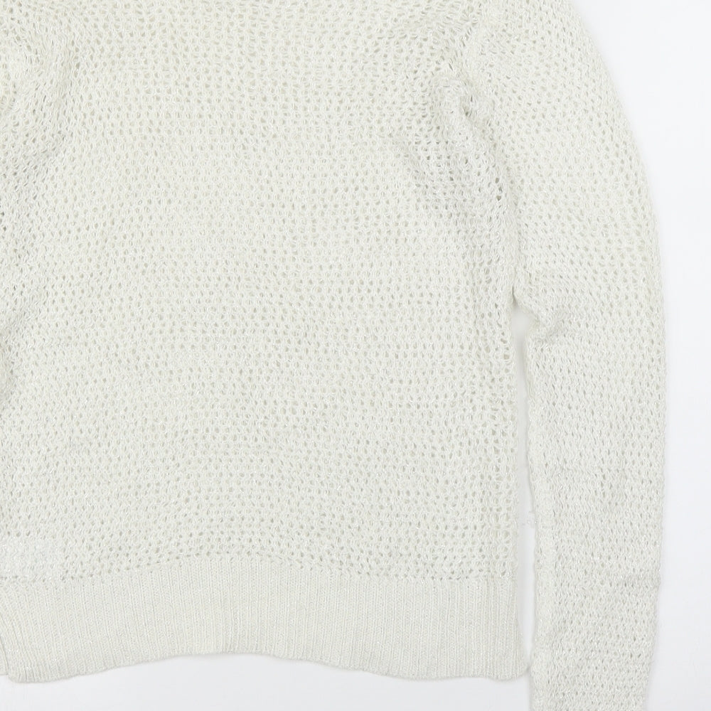 Womens UK Size S Papaya Ivory Pullover Jumper