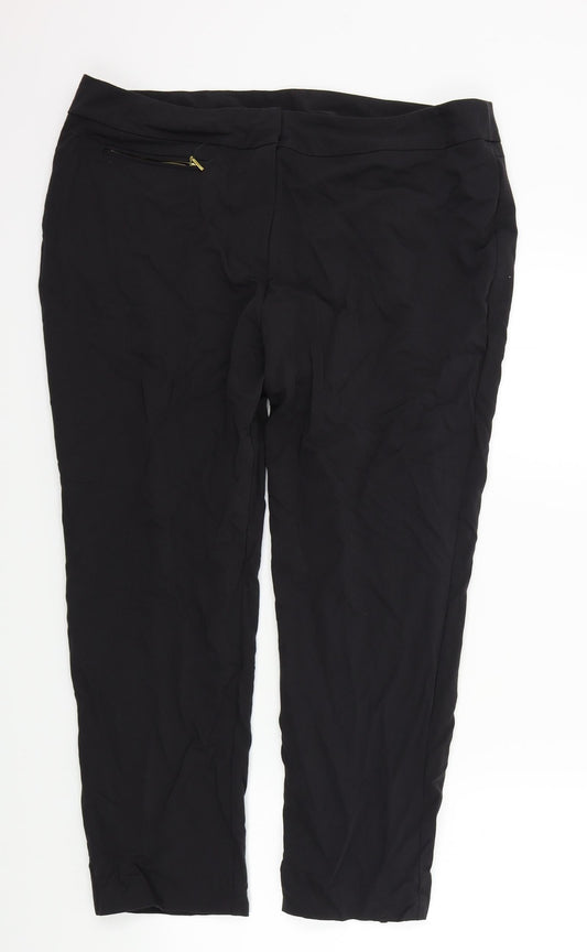 Womens UK Size 18 bm collection Regular Fit Black Trousers