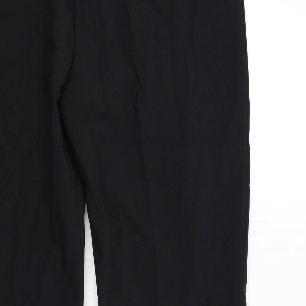 Womens UK Size 14 M&S Regular Fit Black Trousers