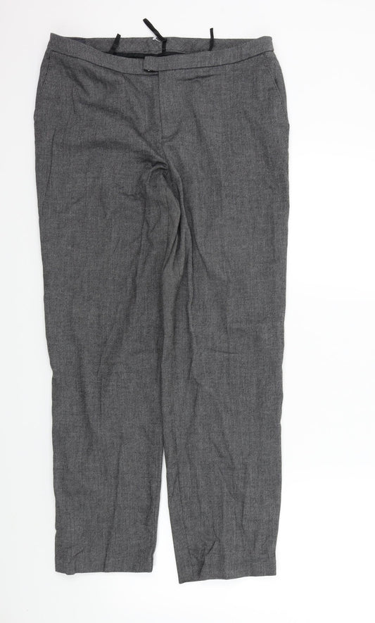 Additional front view of Mexx women’s grey trousers, size UK 14, 29-inch leg