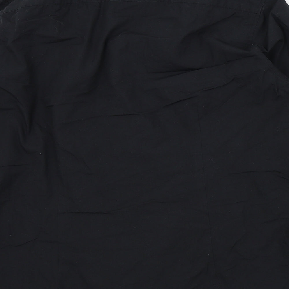 Mens UK Size 16.5 BURTONS Black Button-Up Long Sleeve Casual Shirt