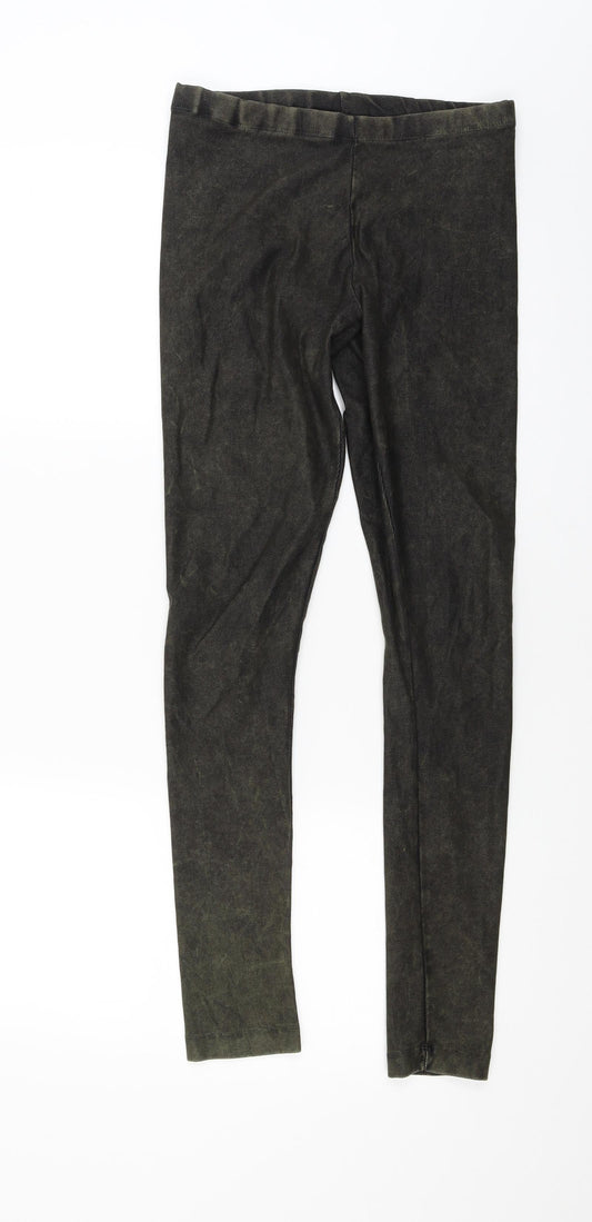 Topshop Womens Green Jegging Trousers Size 10 L27 in