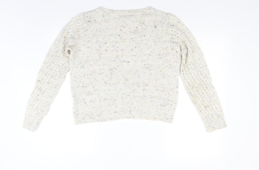 Preworn Womens Beige Knit Pullover Jumper Size 12