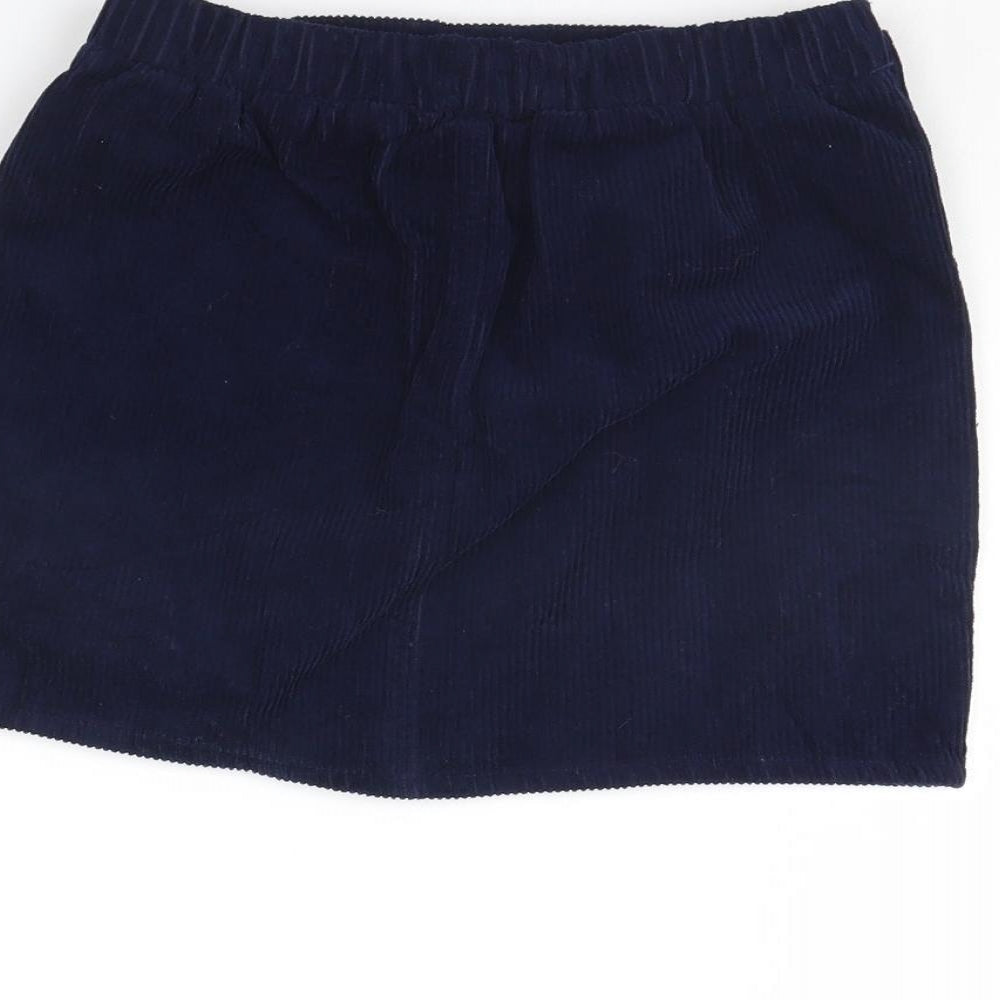 Denim & Co. Girls Blue Corduroy Mini Skirt Size 8 Years