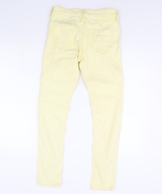 Topshop Womens Yellow Skinny Jeans Size 30 in L30 in