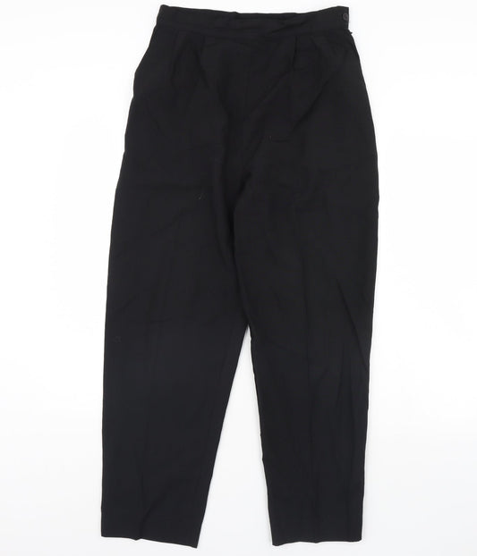 Womens UK Size 14 Richards Regular Fit Dress Pants Black Trousers