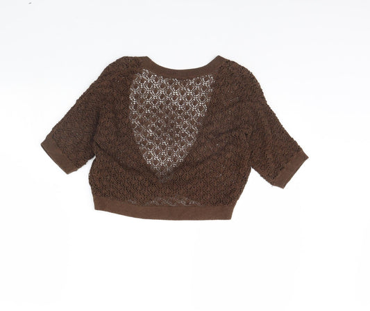 Ann Taylor Womens Brown Jacket Size M