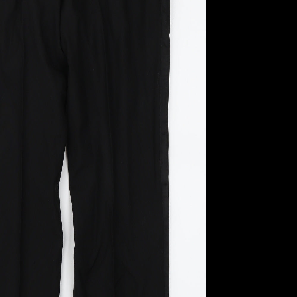 Lequest Mens Black Dress Pants Trousers Size 34 L29 in