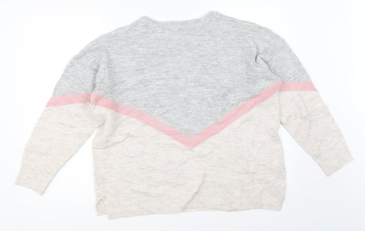 Womens UK Size 16 M&Co Grey Pullover Jumper