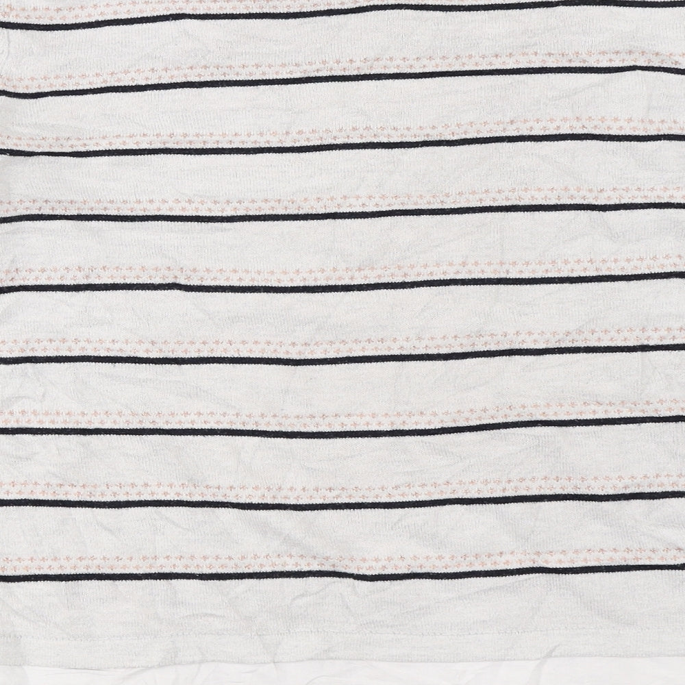 George Womens Grey Striped Pullover Jumper Size 14