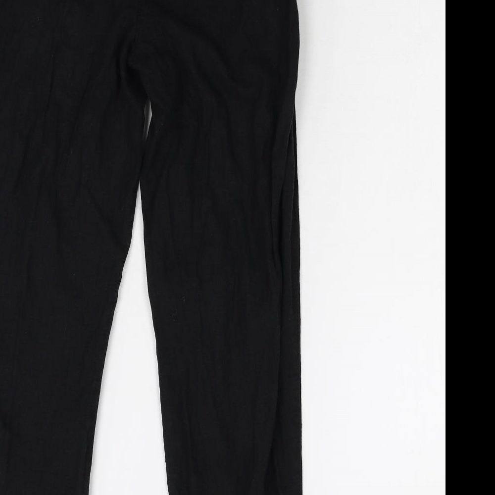 Primark Womens Black Trousers Size 12 L28 in