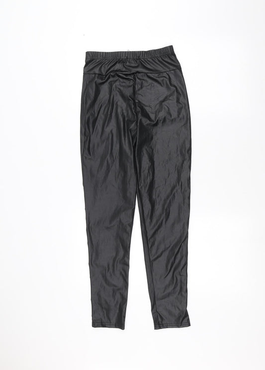 Womens UK Size 6 Boohoo Regular Fit Black Trousers