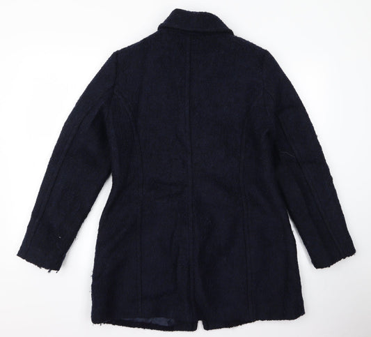 Womens UK Size L H&M Black Overcoat