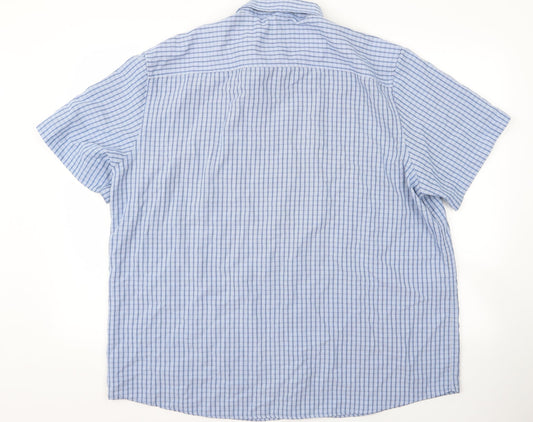 F&F Womens Blue Striped Basic Button-Up Size 2XL