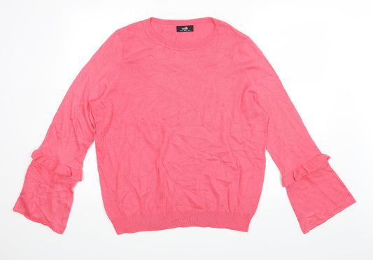 Wallis Womens Pink Pullover Jumper Size 16