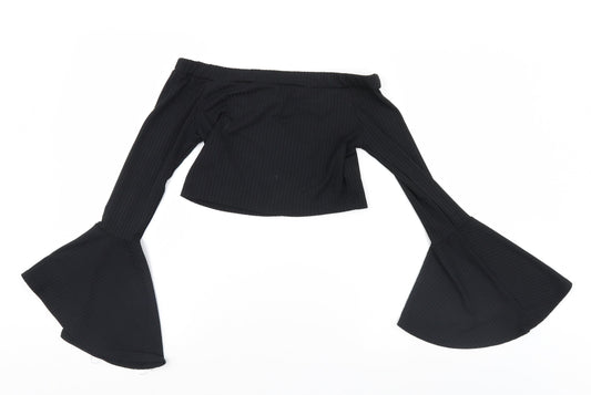 Missguided Womens Black Pullover Jumper Size 8 - crop top