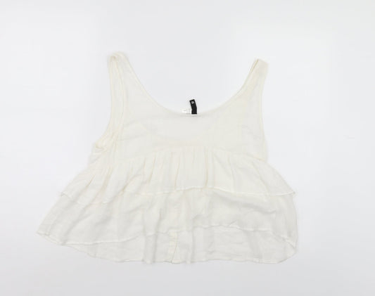 Womens UK Size 12 Divided White Basic Blouse