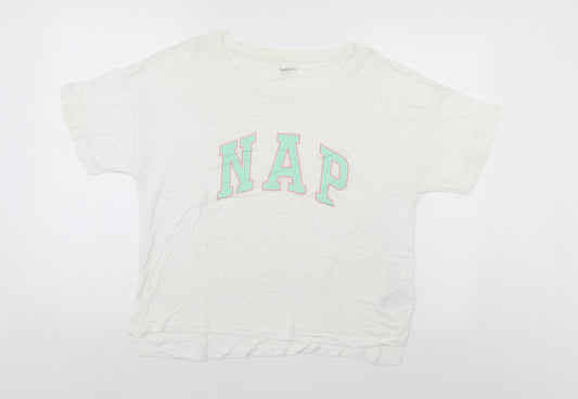 GA Womens White Polo Size L
