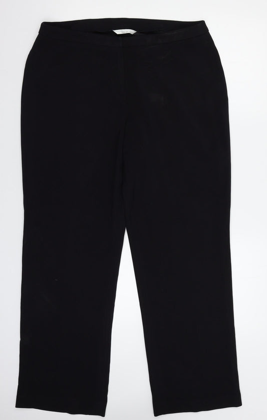 Womens UK Size 16 AMARANTO Regular Fit Dress Pants Blue Trousers