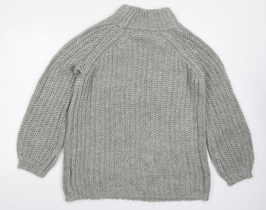VERO MODA Womens Grey Knit Pullover Jumper Size M - oversized