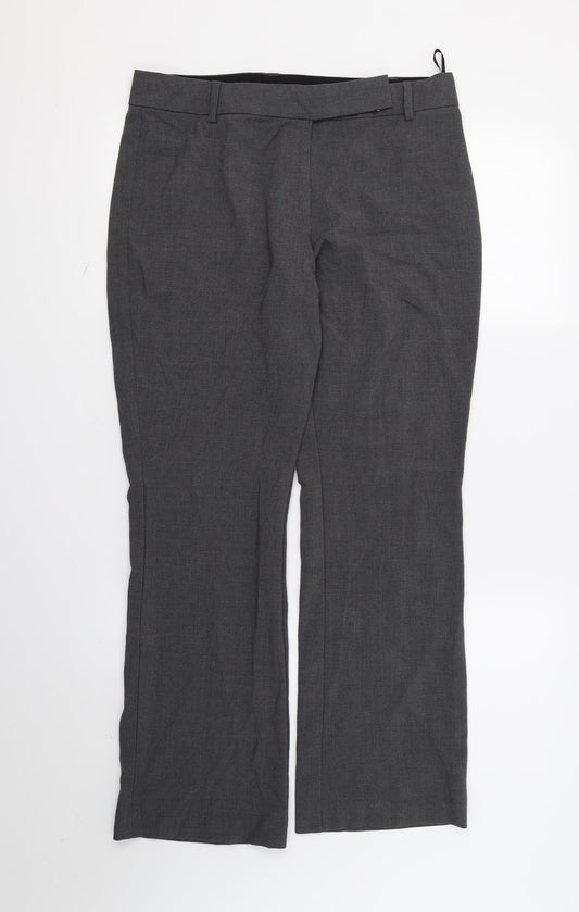 M&S Womens Grey Trousers Size 12 L26 in