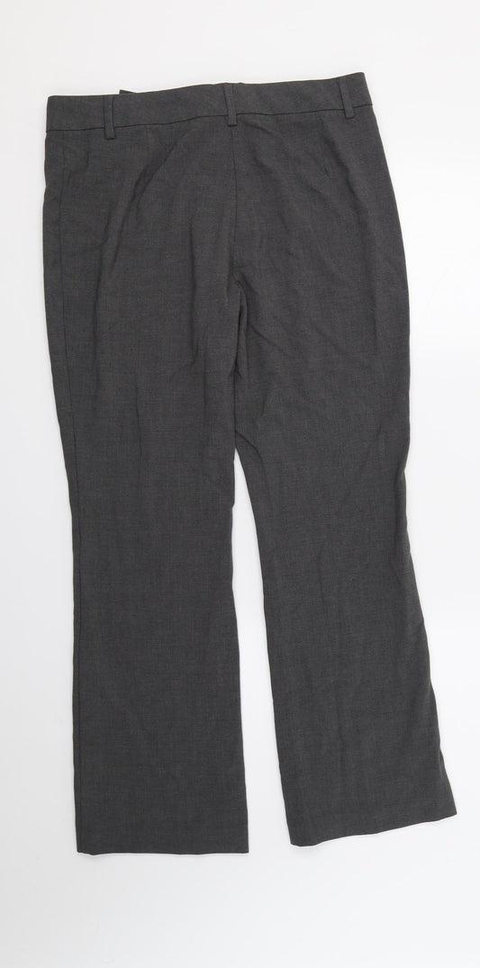 M&S Womens Grey Trousers Size 12 L26 in