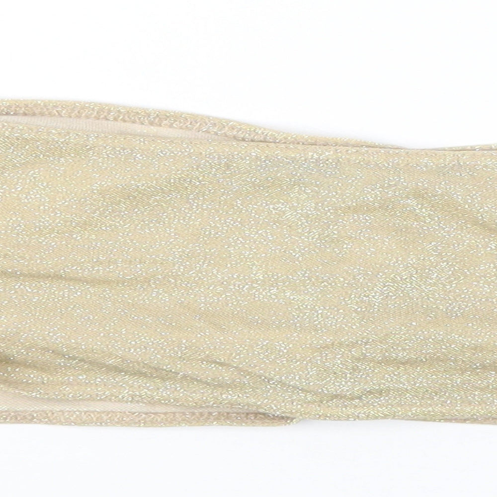 Boohoo Womens Gold Basic T-Shirt Size 12