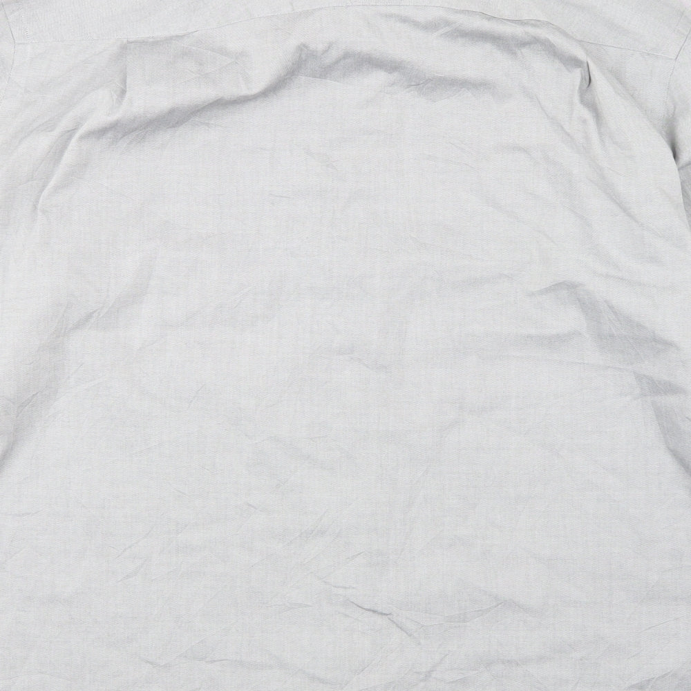 Mens UK Size L Merona Grey Button-Up Long Sleeve Casual Shirt