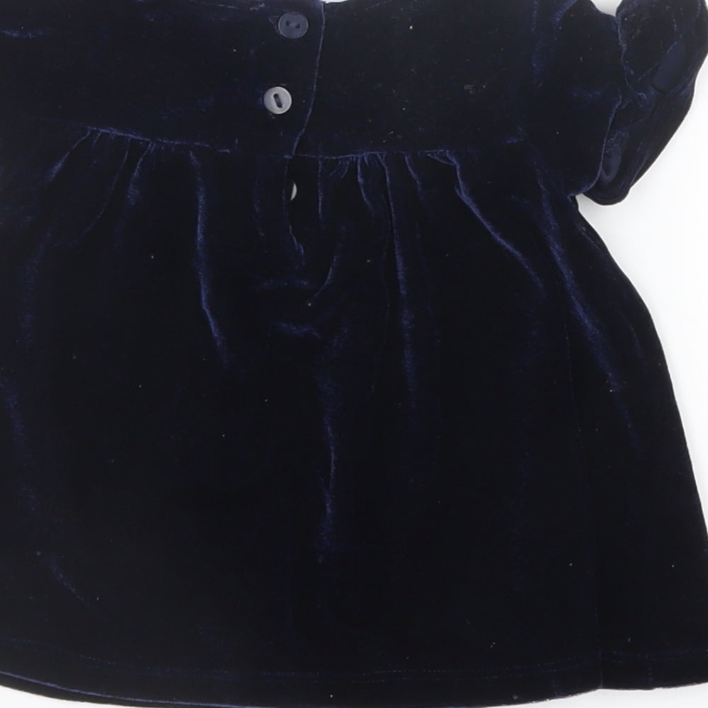 M&Co Girls Blue Fit & Flare Size 0-3 Months