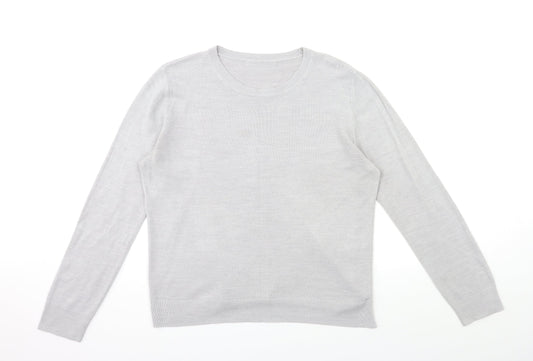 Marks and Spencer Womens Grey Knit Pullover Jumper Size 16