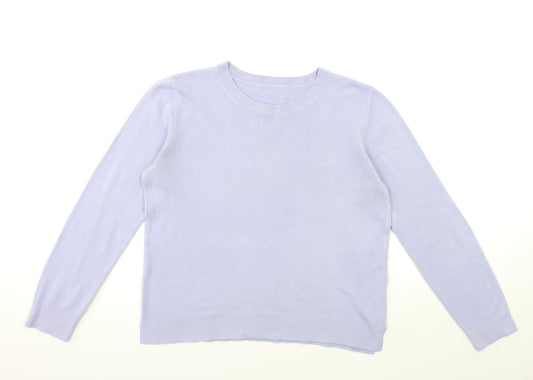Marks and Spencer Womens Purple Knit Pullover Jumper Size 16